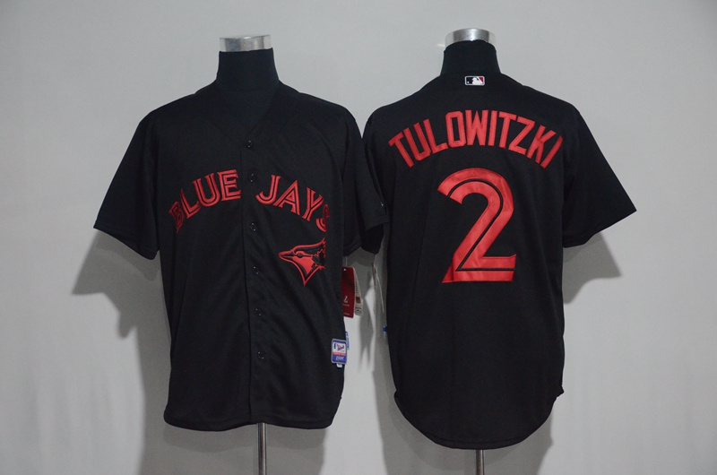2017 MLB Toronto Blue Jays #2 Tulowitzki Black Jerseys->toronto blue jays->MLB Jersey